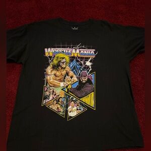 WWE WrestleMania VI Randy Savage Black XL Officially Licensed T-Shirt adult